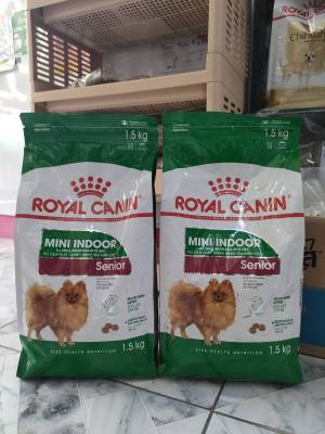 Royal Canin Mini Indoor Life Senior อาหารสุนัขสูงวัยพันธุ์เล็ก รอยัลคานิน  - สำหรับสุนัขสายพันธุ์ที่มีน้ำหนักโตเต็มวัยสุนัขสูงวัยอายุ 8 ปีขึ้นไป 1.5kg
