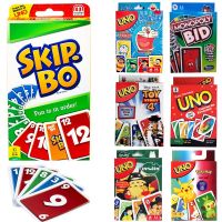 UNO SKIP BO Cards English Classic Anime UNO Card Games Paper Board Games Family Entertainment Fun Poker Toy Poker Children Gifts