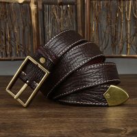 【YD】 3.8CM Mens belts Luxury Super Thick Leather Ceinture Designer Buckle Mens Jeans