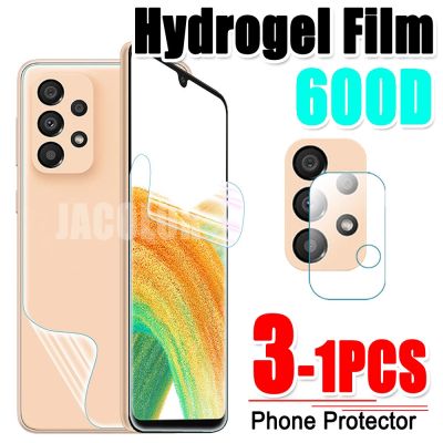 Hydrogel Film For Samsung Galaxy A33 5G A32 4G A31 Screen Gel Protector/Back Cover Safety Film/Lens Glass Samsun A 33 32 31 Soft