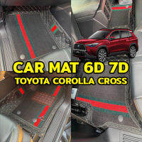 K-RUBBER พรมปูพื้นรถยนต์6D 7D TOYOTA COROLLA CROSS แถมฟรีที่หุ้มเข็มขัดนิรภัย มูลค่า 490 บาท (มี10สีให้เลือก)