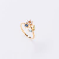 Salynn  spring &amp; summer flower  ring natural gemstone S925  (MADE TO ORDER 7-9 DAYS)