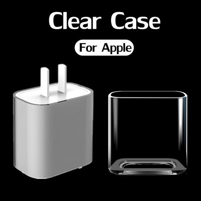 For Apple IPhone Charger Adapter Protective Case 5W 18W 20W Transparent Cover Shell for IPhone 14 13 12Pro Max 8 7 Plus Charger