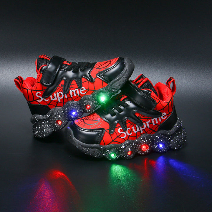 กีฬาเด็ก-led-รองเท้าลำลองชายที่มีแสงแสงรองเท้าสำหรับเด็กรองเท้าวิ่งรองเท้าหนังสำหรับเด็ก-แสงรองเท้าสำหรับเด็กเด็ก