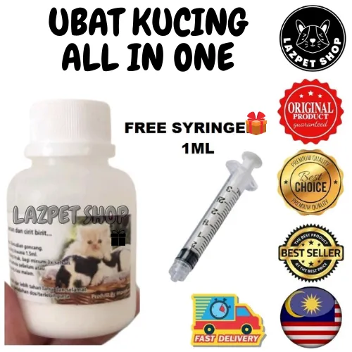 Ubat Selsema Demam Sakit Mata Cirit Birit Untuk Kucing Ubat Kucing Anjing All In One Lazada