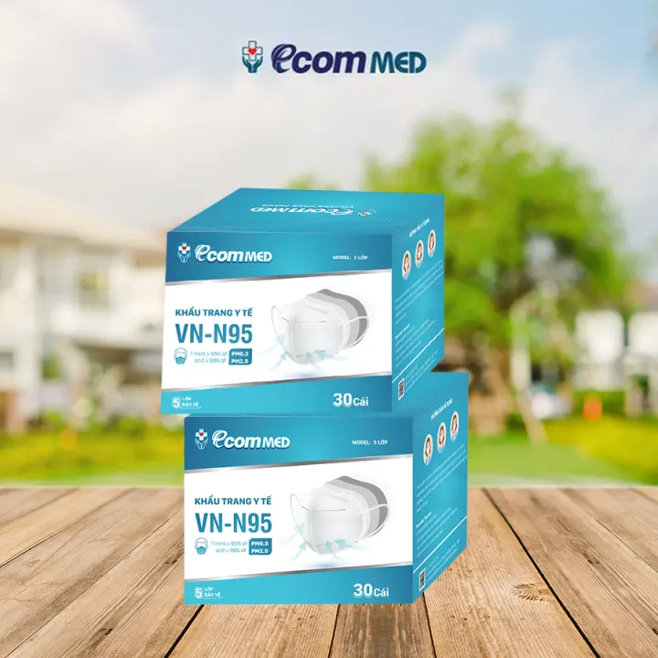 Hộp Khẩu Trang N95 EcomMed (Mỗi Hộp 30 cái)