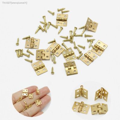 ☑ 100pcs 10x8mm Tiny golden Mini Small Metal Hinge For 1/12 House Miniature Cabinet Furniture Fittings For Cabinets home hardware