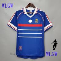 Most popular 【WLGW】Football Jersey Retro Jersey 1998 France Jersey Home Soccer Jerseys Shirt