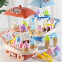 【hot】▬  cream car simulation mini candy ice-cream trolley toys childrens play house surprise gifts for boys and girls