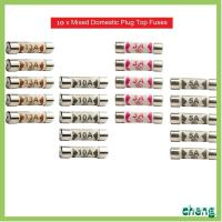 CHENG 10Pcs ใหม่ 3-13A ครัวเรือน ปลั๊กอังกฤษ Quick Fast Blow ฟิวส์เซรามิค BS1362