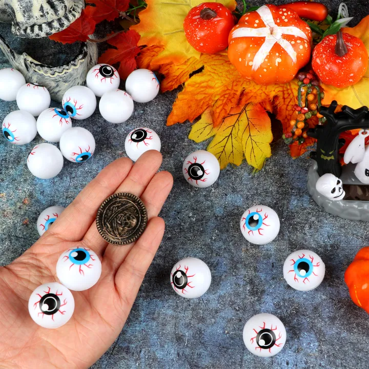 TANG 60PCS Plastic Halloween Eyeballs Scary Ping Pong Eyeballs for Kids