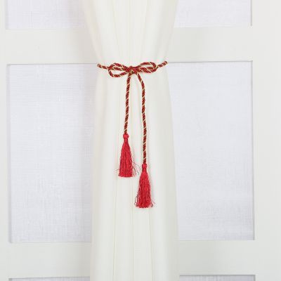 【LZ】 Curtain Tie Rope Hand Woven with Tassel Hanging Rope Decoration Buckle for Curtains Living Room Bedroom Storage without Punching