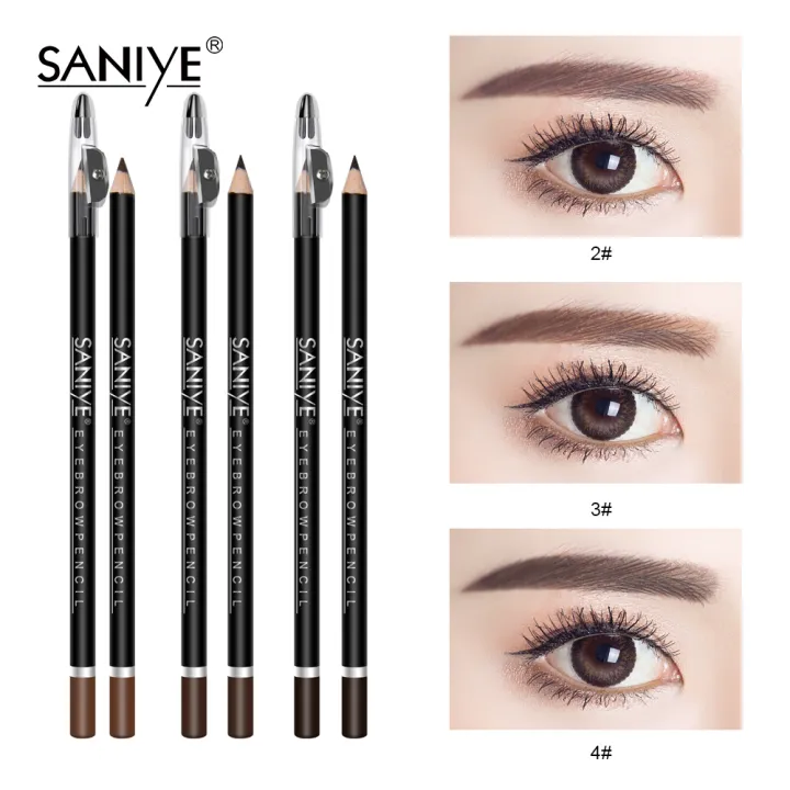 SANIYE Brown Black Lasting Waterproof Eyebrow Pencil With Pencil ...