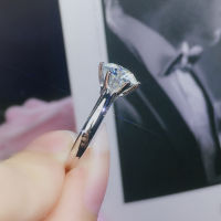 คลาสสิก925เงินสเตอร์ลิง Moissanite แหวน1ct 2ct 3ct กะรัต D สีเครื่องประดับสไตล์เรียบง่ายครบรอบ Ring