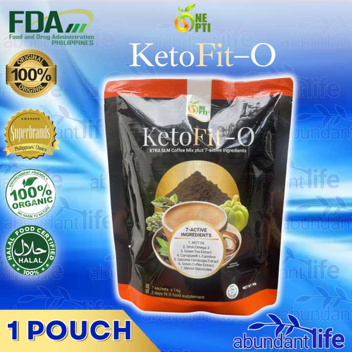 1 Pack One Opti KETOFITO XTRA SLM COFFEE MIX 7ACTIVE INGREDIENTS 7
