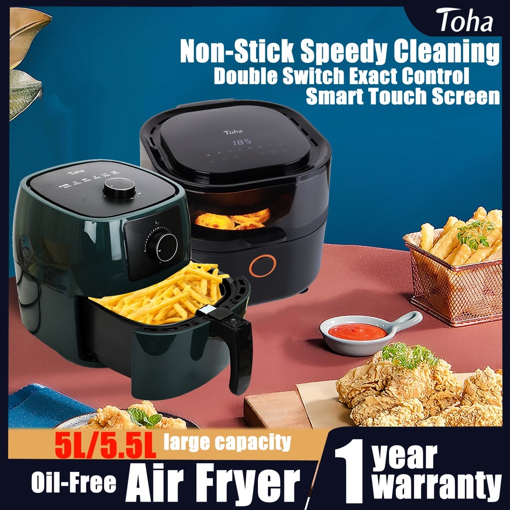 7 Accessories Oil Free Airfryer with Rapid Air Circulation System LED Touch Display 10.6 Quart VPCOK Air Fryer 