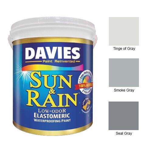 Davies Gallon Sun Rain GRAY Elastomeric Waterproofing IndoorOutdoor