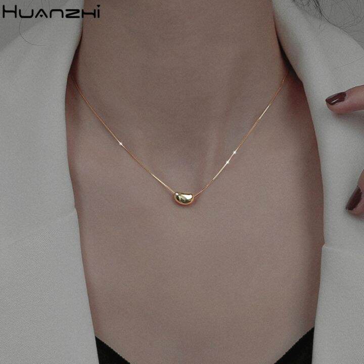 huanzhi-korea-vintage-gold-color-and-silver-color-steel-titanium-acacia-beans-pendant-choker-necklace-jewelry-for-women-girl-gif