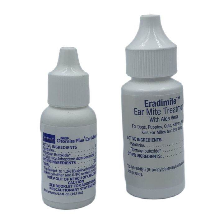 Virbac Otomite Plus / Zoetis Eradimite Ear Mite Treatment for Cats