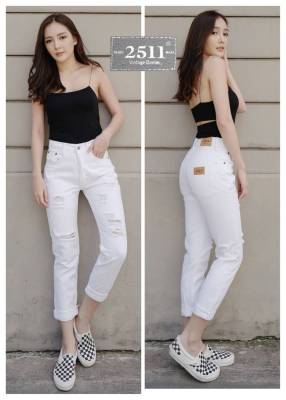 👖 2511 Vintage Denim Jeans by Araya กางเกงยีนส์ ผญ กางเกงยีนส์เอวสูง กางเกงยีนส์ทรงบอยสลิม กางเกงยีนส์ ผญ กางเกงยีนส์ผู้หญิง กางเกงยีนส์ เอวสูง กางเกงยีนส์แฟชั่น เนื้อผ้าใส่สบาย