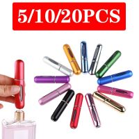 5/10/20 Pcs Mini Portable Perfume Refill Bottle Refillable With Spray Jar Scent Pump Empty Cosmetic Containers Travel Tools