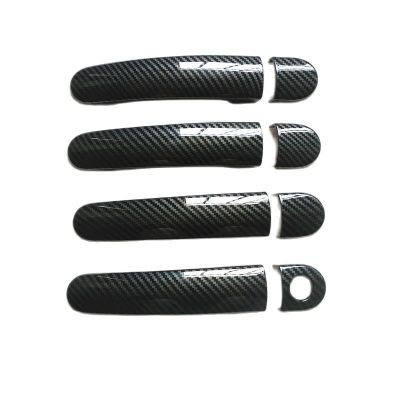 Pane2023wartSuitable For Volkswagen VW Golf 5 MK5 V Rabbit 1K Accessories Door Handle Cover Trim Plastic Imitation Carbon Fiber