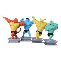 【LZ】 Anime Pokemon Muscle Man Show Pikachu  Action Figure Gk Bulbasaur Figure Statue Figurine Bodybuilding Series Collection Gifts