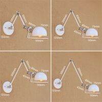 อุตสาหกรรม Deco Sconce โคมไฟติดผนังโคมไฟแขนยาวห้องโถงบ้านห้องนอนโมเดิร์นลอฟท์ Wandlamp Luminaria เหล็กบันไดไฟหัวเตียงสีขาว