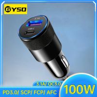 100W USB Car Charger Quick Charge QC3.0 PD Type C Fast Car USB Charger For iPhone 12 13 Xiaomi 12 Redmi Samsung S22 Mobile Phone Wall Chargers