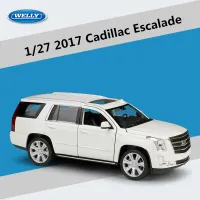 (ร้อน) 1:27 Cadillac Escalade ล้อแม็กรถยนต์รุ่น D Iecast และของเล่นยานพาหนะโลหะรถรุ่นจำลองการเก็บตกแต่งเด็กของเล่นของขวัญ