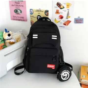 Korean black outlet backpack