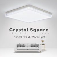 Crystal Square LED Ceiling Lamp in room 110220V Natural Light WarmCold White Living room Lighting Gear Shell Creative Lighting