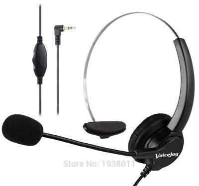 EXTRA One Ear Pad + Volumeและหูฟังเงียบ,ชุดหูฟังสำนักงาน2.5มม.พร้อมไมโครโฟนสำหรับโทรศัพท์ที่มีแจ็คชุดหูฟัง2.5มม