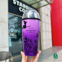 Starbuck Cup 2022 Halloween Masquerade Ball สีชมพูสีม่วงค่อยเป็นค่อยไปเปลี่ยนสแตนเลสฉนวนถ้วยเดสก์ท็อปถ้วยดื่ม