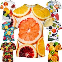 Latest Fashion 3d Printed Tasty Fruit Pattern T-shirts Street Style Breathable Lightweight Summer Sports Tops For Men And Women