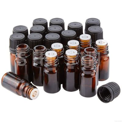 【YF】▪  5 Pcs Glass Bottles for Oils Refillable Dropper Bottle Perfume Aromatherapy 5ml 10ml 15ml 20ml 30ml
