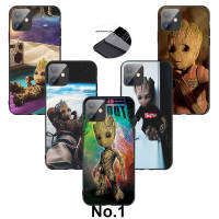 Casing หรับ iPhone 14 13 11 Pro Max 11 Mini 8+ 8 Plus G130 groot cute Marvel Pattern Phone เคสโทรศัพท์ อ่อนนุ่ม TPU Shockproof Black ปก