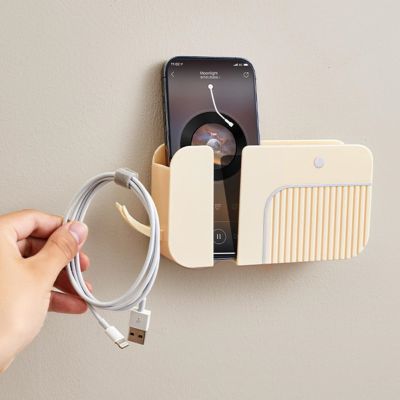 【YF】 Multifunctional Wall Mount Storage Holder With Hook No Drill Adhesive Phone Air Conditioner TV Remote Control Rack