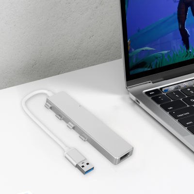 ตัวขยาย USB แท่นเสียบ USB 5 Gbps แบบพกพาปลั๊กแอนด์เพลย์5V 2A USB C สีเงินสำหรับโคมไปตั้งโต๊ะ