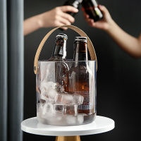 Portable transparent storage basket household fruit snacks dried fruit basket simple living room wine drink ice bucket basket