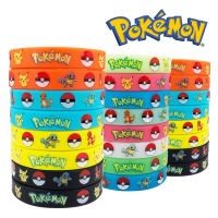 TOMY Pokemon สร้อยข้อมือซิลิโคน Pikachu ตุ๊กตาอะนิเมะสร้อยข้อมือสายรัดข้อมือน่ารักพิมพ์เครื่องประดับของเล่นเด็กวันเกิด Party Gift