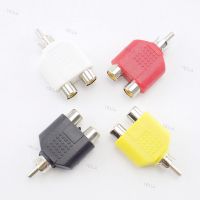 3.5mm RCA Jack 1 Male to 2 Female Y Splitter AV Audio Video Plug Adapter Double Connectors Accessories YB1TH