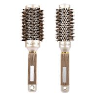 2 Pcs Round Barrel Hair Brush with Simulation Boar Bristle, for Hair Drying, Styling, Curling - 1.3 Inch &amp; 1.8 Inch