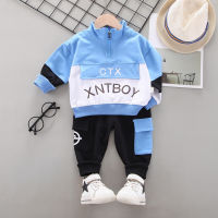 Girls clothes spring utumn fashion two-piece letter printed sweater jacket + pants boys outdoor sports Quality children clothing