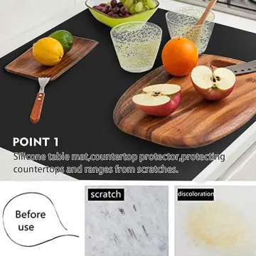 50x70cm Extra Large Dish Drying Mat Silicone Kitchen Drain Pad Dishwasher  Heat Resistance Dinnerware Table Mat Sink Cabinet Mat