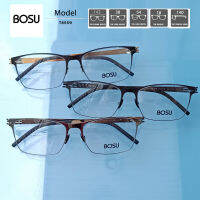 ?กรอบแว่นตา โลหะ น้ำหนักเบา ใส่สบาย BOSU รุ่น T8559 เต็มกรอบสีดำ/ทอง/เงิน วัสดุ Titanium บริการตัดเลนส์สายตาราคาถูก