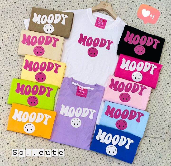 พร้อมส่ง-เสื้อยืดโอเวอร์ไซส์ลาย-moody