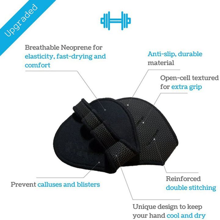แผ่นจับนีโอพรีนถุงมือยึดเกาะทางเลือกในการออกกำลังกายในยิมเหมาะสำหรับถุงมือแผ่นยืดป้องกันไม่ให้เหงื่อออกเหมาะสำหรับถุงมือผู้ชายผู้หญิงเด็ก
