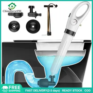 Pipe Clog Remover High Pressure Plunger Pump For Bathroom Toilet Tool  W/Battery