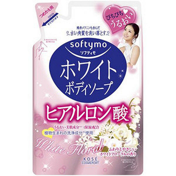 kose-softymo-white-body-soap-refill-420ml-ซอฟติโม-ไวท์-บอดี้-โซป-รีฟิลล์-สบู่เหลว-ครีมอาบน้ำ-สบู่-ทำความสะอาดผิวกาย